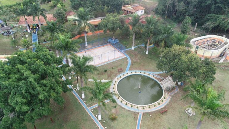Vista aérea da propriedade